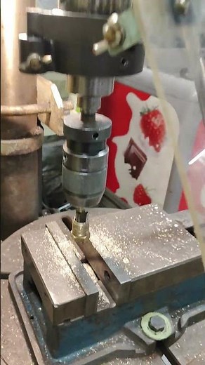 Internal threading using tap on bronze fitting