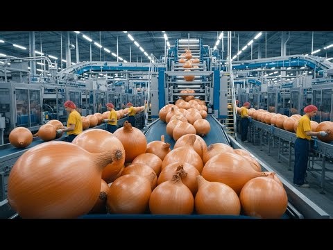 Mass Production of Crispy Onion Rings: From Farm to Modern Processing Plant
