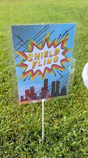 Avenger party games - Captian America’s Shield Fling #partygame #avengers #kidspartyideas #kidsparty #party #avengersparty #captainamerica | Simple Life of Sunshine