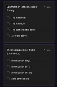 Optimization is the method of finding:The maximumThe minimum... | Filo