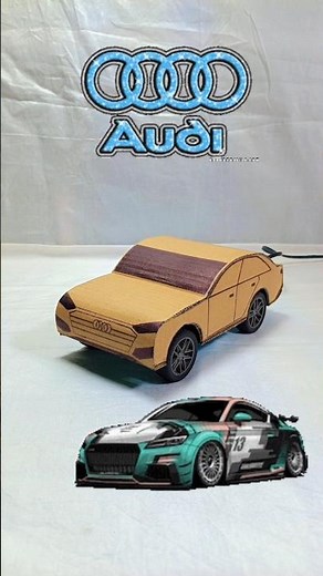 How to make a cardboard rc Audi car #school #automobile