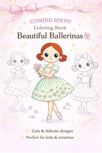 Cute Ballerina Coloring Pages for Kids, Printable Ballet Coloring Book, Kawaii Girls Coloring Sheets, Ballet Activity Pack, Instant Download - Etsy