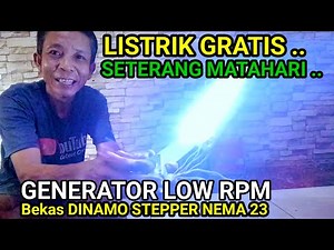 Cara membuat Listrik Gratis ⁉️ Generator mini Dari Dinamo bekas Stepper ❗ Kincir Air Kincir Angin