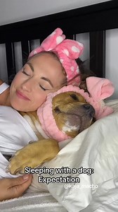 Sleeping with a dog: Expectation vs. Reality..#dogs #doglife #doglovers #dog #humor #pets #pitbull #pitbullsoftiktok #pies #puppy | Kajamacho