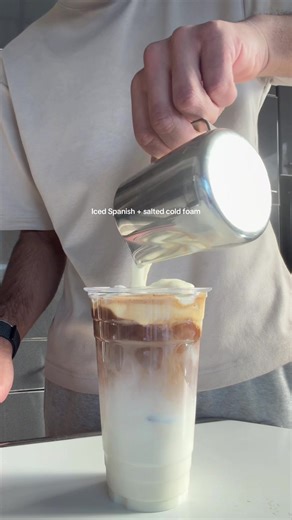 Spanish Iced Latte with Salted Cold Foam