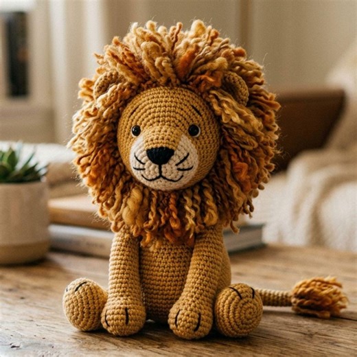 Realistic Lion Amigurumi Crochet Pattern : Detailed Safari Animal Plush (PDF Download)