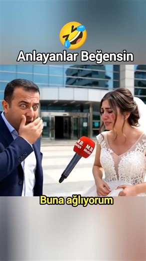 Why is the bride crying? 😲🤣