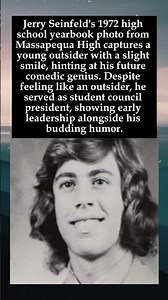 Before the Show: Jerry Seinfeld's 1972 Yearbook Glimpse #JerrySeinfeld #Seinfeld #HighSchool #1970s