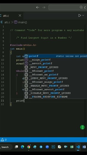 C Program to Find Largest Digit in a Number | Amresh TechCode