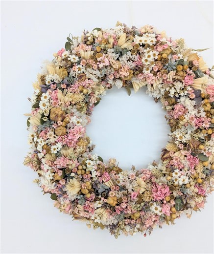 Colorful Handmade Dried Flower Wreath – Sustainable Table, Wall & Door Decoration Made From Real Dried Flowers – a Special Gift for Any Occasion - Etsy