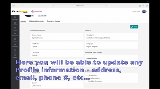 Shiftboard-How To Make Profile Changes_July2025