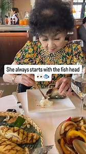 My mom, Joanne, has one non-negotiable rule at the dinner table — she always eats the fish head first. 🐟✨ She says it’s the most tender, flavorful part and the mark of someone who truly appreciates good fish. Would you try it her way? #JoanneApproved #FishHeadFirst #FamilyTraditions #DinnerWithMom #FoodieLife | Patricia Pao