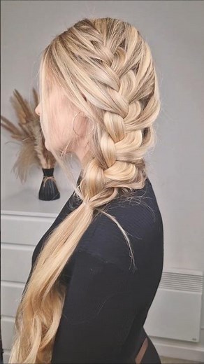 Side French braid hairstyle tutorial ✨️