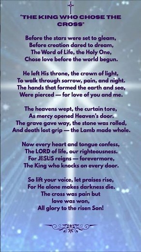 The King Who Chose the Cross | A Poem of Love, Sacrifice, and Eternal Victory #love #god #jesus