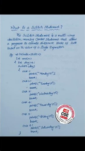 Define Switch Loop in Programming. | Engineering Viva Question | Interview Questions