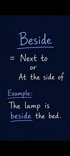 Beside vs Besides: Do You Know the Difference? 🤔 #englishgrammar #learnenglish