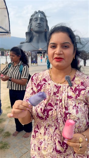 Never Tried These Ice Cream Flavours Before! 😍🍦 Grapes & Rose Milk Ice Cream at Isha Foundation