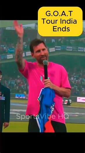 Lionel Messi Farewell Speech ❤️ | G.O.A.T Tour India 2025 Ends 🔥 #shorts #football #lionelmessi