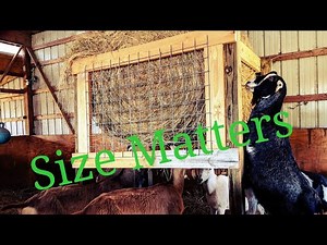 Round hay bale feeder for goats - 2018