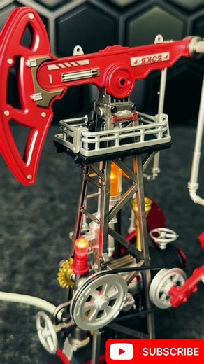 Mechanical Oil Pump Jack Desktop Model - Kinetic Art Metal Puzzle#MechanicalModel #KineticArt #viral