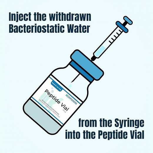 How to mix Bac water and peptides #glp1 #fatloss #peptide #peptides#reta