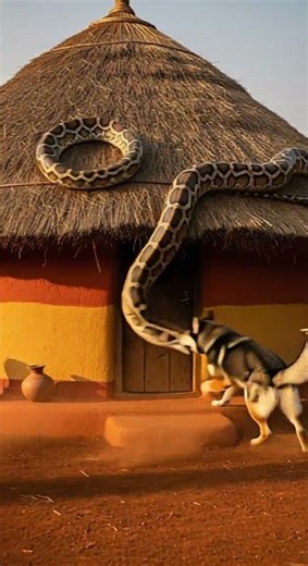 Women Eating Python on Roof Then Dog Surprise Twist #Python #Dogs #Viral