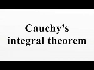 Cauchy's integral theorem