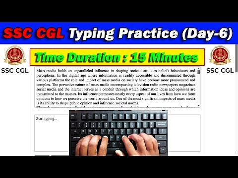 SSC CGL Typing Practice Day-6 |35 WPM Typing Speed with 89.95% Accuracy #typing #raushantypingmaster