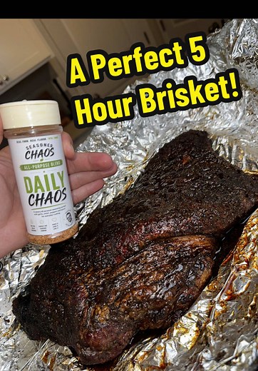 How to Slow Smoke a $50 Brisket! ONLY 5 hours!🤯🤤 @SeasonedChaos #brisket #bbq #fyp #cooking #chopelasreviews