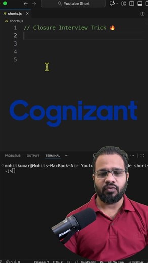 Mohit Decodes on Instagram: "🔥 Most Asked JavaScript Interview Question — Closures Explained in 30 Seconds! Ever wondered how closures work or why every function call keeps its own state? This reel breaks it down in the simplest way — perfect for interview prep and tricky JS output questions! ✨ Best For: – JavaScript & React interview prep – TCS / Infosys / Wipro / Cognizant – Campus placements – Frontend dev roles 👉 Save this reel for revision! 👍 Like, 💬 Comment, 🔁 Share & Follow @MohitDec