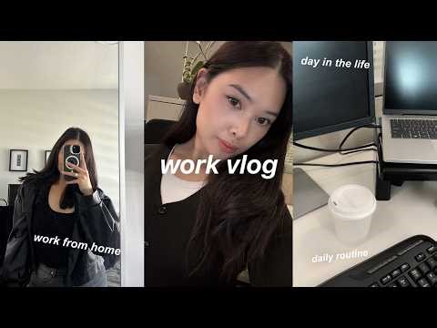 PRODUCTIVE VLOG☕️ wfh day in the life, what i eat, going in office, simple work routine