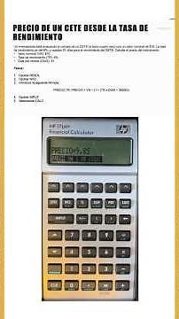 Precio de un CETE con tasa rendimiento ¡resuélvelo con la calculadora! #cetes #calculadorafinanciera