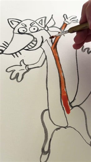 Swiper watercolor drawing