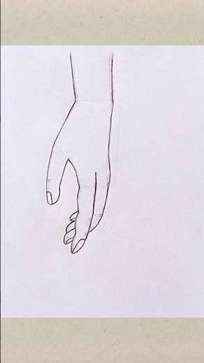 simple hand drawing✋ how to draw a 🎨relaxed hand 🫱gesture simple🔥 hand drawing ✍️sketch step by step