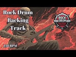 Rock Drum Backing Track 148 BPM | Fast Punk Rock | Royalty Free Drum Loop