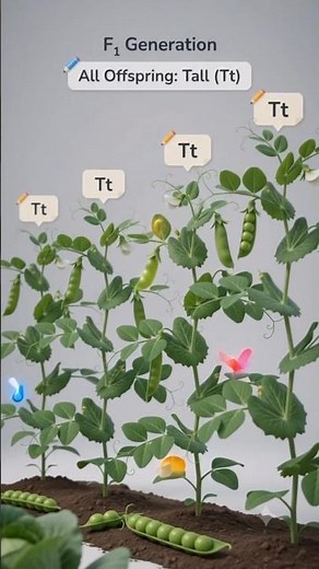 Gregor Mendel's pea plant experiment Explained (monohybrid cross) #genetics #biology