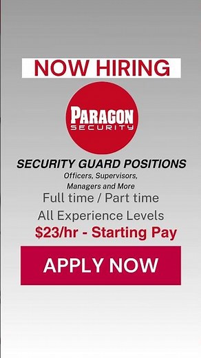 Security Guard Positions With Great Pay and Benefits Are Available