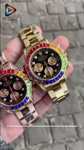 Ultimate Luxury Watch Showcase: The Rolex Daytona Rainbow #rolex #mechanicalwatch #luxury