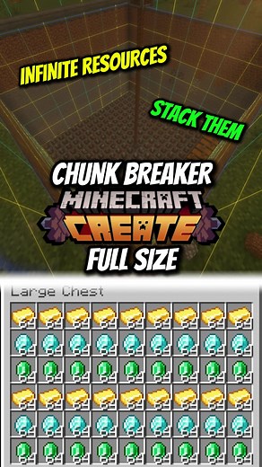 Full Size Chunk Breaker Minecraft Create #minecraft #createmod