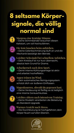 8 seltsame Körpersignale, die komplett normal sind 🧠✨ #psychologie #gesundheit #mindset
