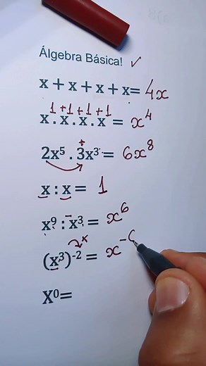 Algébra básica #aula #matemática #escola #aprender