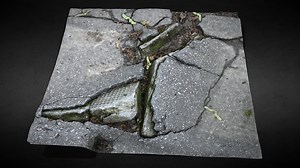 concrete ground destroyed road part scan - Buy Royalty Free 3D model by scanforge (@looppy)