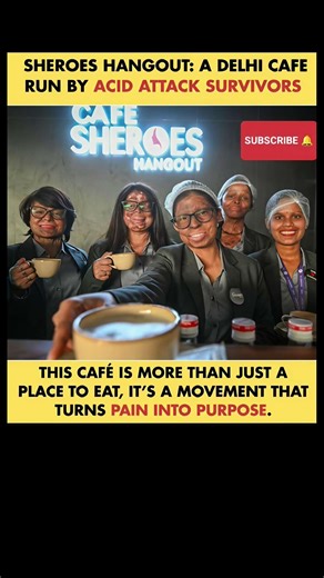 Cafe run by brave survivors 💪#SheroesHangout #Delhi #Inspiration #WomenEmpowerment #subscribe