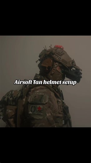 Airsoft Tactical helmet setup #fyp #larp #airsoft #tactical #cosplay #tacticalgear #military #airsoftloadout #helmetsetup