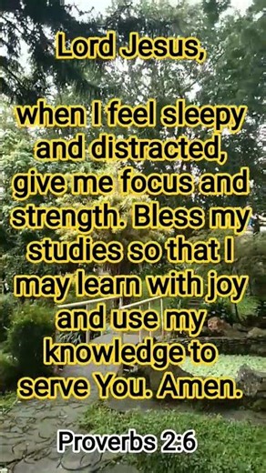 Lord, Help Me Focus on My Studies 🕊️ - Proverbs 2:6