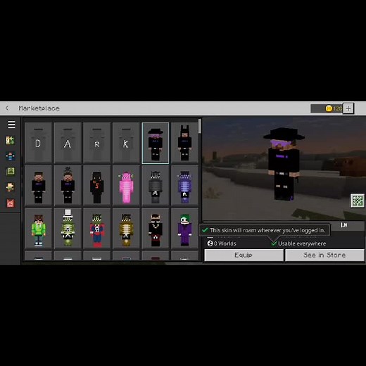 Minecraft Cosmetics Skin Pack 1000 for Version 1.21.72