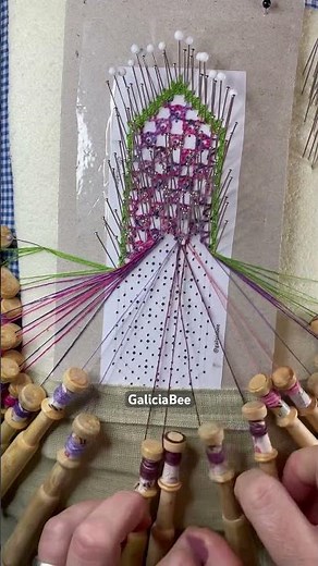 🌹 La vie en rose. 🌹 Rose ground bobbin lace practice! #bobbinlace #lace #fiberart #lacemaking