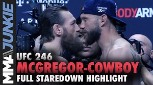 All the UFC 246 fighters, including Conor McGregor and Donald "Cowboy" Cerrone, faced off one last time before they step in the cage Saturday. Check out all the highlights. | MMA Junkie