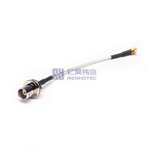 [Hot Item] RF Cable Assembly Rg316 Rg178 with Waterproof BNC Jack Bulkhead to MCX Angled Male Connector