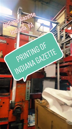 Printing of the Indiana Gazette 🗞️📰 #GOSS #Newspaper #smalltownusa #localnews #newsprint